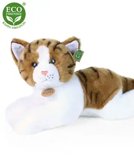 Plyšové hračky RAPPA - Plyšová mačka ležiaca 50 cm ECO-FRIENDLY