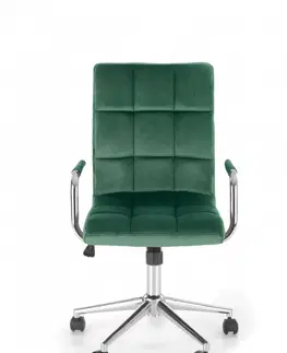 Kancelárske stoličky Kancelárska stolička GONZO 4 Halmar Tmavo zelená
