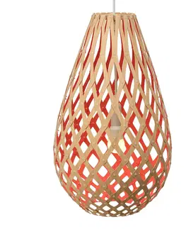 Závesné svietidlá david trubridge david trubridge Koura závesná 50cm bambus-červená