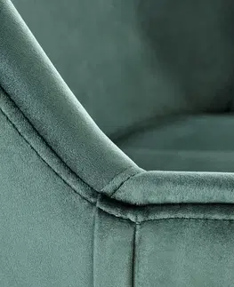 Jedálenské stoličky HALMAR K480 jedálenská stolička tmavozelená / čierna