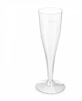 Poháre Kinekus Pohár na šampanské 0,1L plastový, 6ks balenie