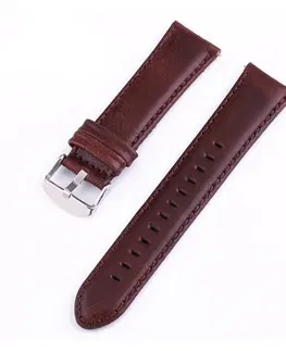 Príslušenstvo k wearables Hnedý kožený náramok pre Samsung Galaxy Watch - SM-R810, 42mm