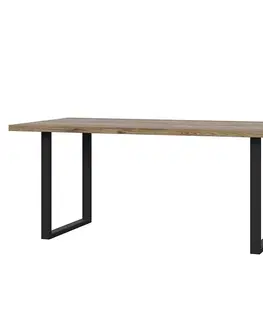 Jedálenské stoly Stôl Haruki Alpský Smrek/čierny/kov