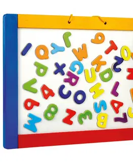 Drevené hračky Bino Magnetická závesná tabuľa s písmenkami