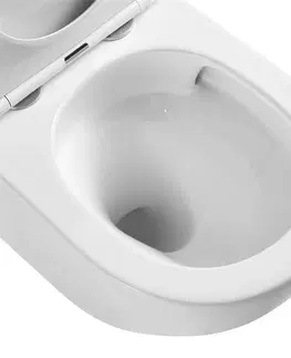 Kúpeľňa MEREO - WC závesné kapotované, Smart Flush RIMLESS, 495x360x370, keramické, vr. sedátka CSS115SN VSD82T2