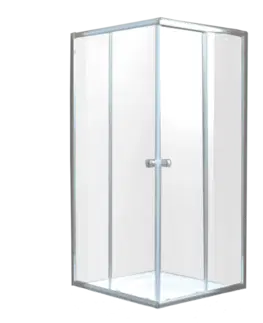 Sprchovacie kúty INVENA - Sprchovací kút štvorec PARLA, profil: chróm, sklo číre 90x90 AK-48-195-O