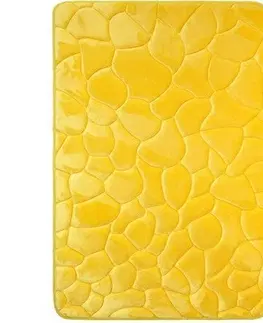 Koberce a koberčeky VOPI Kúpeľňová predložka s pamäťovou penou Kamene žlutá