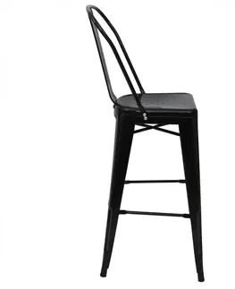 Kovové Barová stolička HWC-A73 Červená