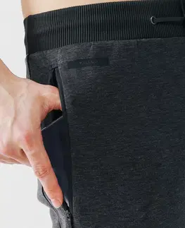 nohavice Pánske bežecké nohavice Warm+ sivé