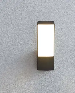 Vonkajšie nástenné svietidlá Lindby Vonkajšie nástenné LED svietidlo Ilvita antracit