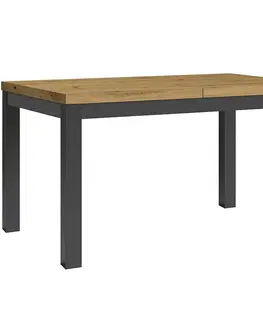 Jedálenské stoly Rozkladací stôl Mini 135/175x80cm artisan/čierna