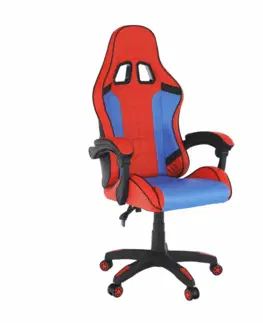 Kancelárske kreslá Kancelárske/herné kreslo, modrá/červená, SPIDEX