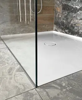 Sprchovacie kúty POLYSAN - ARCHITEX LINE sada pre uchytenie skla, podlaha-stena-strop, max.š. 1200, leštený hliník AL2812