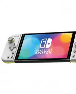 Príslušenstvo k herným konzolám HORI Split Pad Compact for Nintendo Switch, light grey - yellow NSP2805
