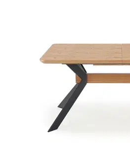 Jedálenské stoly HALMAR Bacardi rozkladací jedálenský stôl dub prírodný / čierna