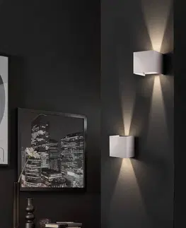 Vonkajšie nástenné svietidlá FISCHER & HONSEL Vonkajšie LED svietidlo Wall, kubické, biela