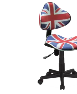 Detské a študentské Študentská kancelárska stolička Q-G2 Signal Britská vlajka