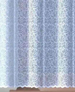 Záclony Forbyt, Hotová záclona alebo balkónový komplet, Anita, biela 300 x 130 cm + 200 x 250 cm