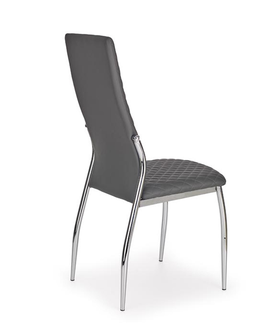 Jedálenské stoličky HALMAR K238 jedálenská stolička sivá / chróm