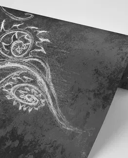 Samolepiace tapety Samolepiaca tapeta čiernobiela neobyčajná kresba