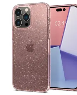 Puzdrá na mobilné telefóny Zadný kryt Zadný kryt Spigen Liquid Crystal Glitter pre Apple iPhone 14 Pro, ružová ACS04955