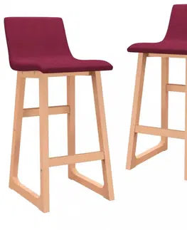 Barové stoličky Barové stoličky 2 ks látka / buk Dekorhome Svetlosivá