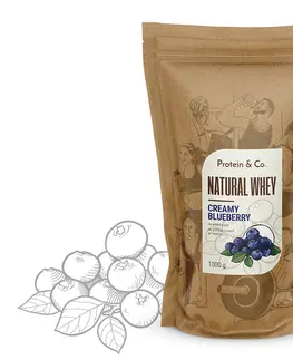 Športová výživa Protein&Co. Natural Whey 1 kg Váha: 1 000 g, Zvoľ príchuť: Creamy blueberry