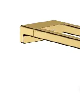 Držadlá k vani HANSGROHE - AddStoris Držiak uterákov dvojitý, dĺžka 450 mm, leštený vzhľad zlata 41770990