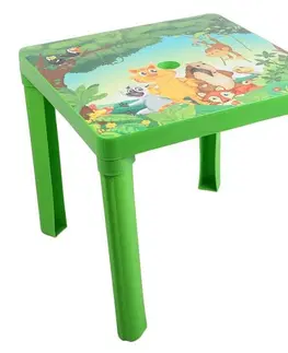 Hračky na záhradu STAR PLUS - Detský záhradný nábytok - Plastový stôl zelený