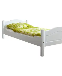 Jednolôžkové postele Posteľ Rita Masív Biela 100x200 Cm