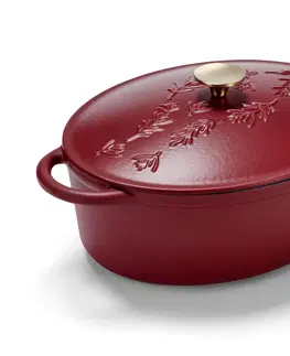 Cookware Liatinový pekáč, oválny, červený