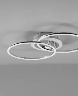 Stropné svietidlá Reality Leuchten Stropné LED svetlo Venida kruhový dizajn, chróm