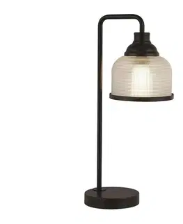 Lampy Searchlight Searchlight EU1351-1BK - Stolná lampa HIGHWORTH 1xE27/40W/230V čierna 