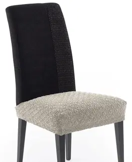 Stoličky Poťah elastický na sedák stoličky, MARTIN, béžový, komplet 2 ks,