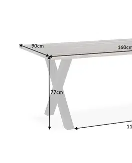 Jedálenské stoly Jedálenský stôl TALOS Dekorhome 160x90x77 cm