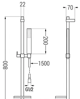 Kúpeľňové batérie MEXEN/S MEXEN/S - DQ00 posuvný sprchový set, grafit 785004581-66
