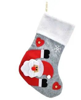 Vianočné dekorácie Vianočná topánka z flísu Santa, 43 x 24 cm