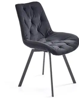 Čalúnené stoličky Stolička W166 čierna