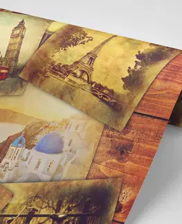 Samolepiace tapety Samolepiaca tapeta pohľadnice svetových metropol