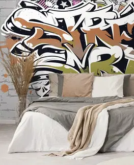 Samolepiace tapety Samolepiaca tapeta oranžový Street Art nápis so sprejmi