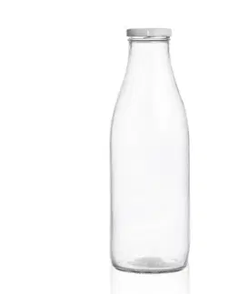 Fľaše na mlieko a sirupy Orion Sklenená fľaša s viečkom na mlieko 1 l