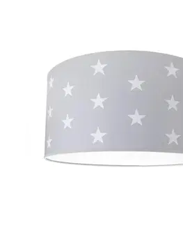 Svietidlá  Detské stropné svietidlo STARS GREY 2xE27/60W/230V šedá 