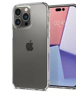 Puzdrá na mobilné telefóny Puzdro Spigen Liquid Crystal Glitter pre Apple iPhone 14 Pro Max, transparentné ACS04809