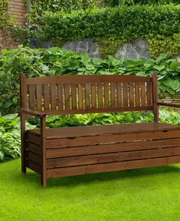Záhradné lavice Záhradná lavička, hnedá, 150cm, AMULA