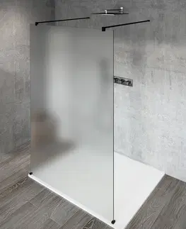 Sprchové dvere GELCO - VARIO BLACK jednodielna sprchová zástena do priestoru, matné sklo, 1200  GX1412GX2214