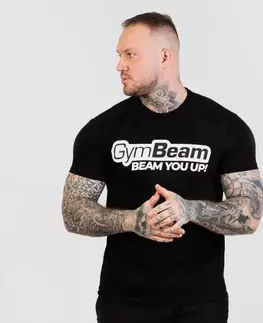 Tričká GymBeam Tričko Beam Black  SS