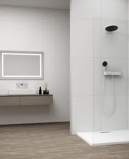 Sprchové dvere POLYSAN - ESCA WHITE MATT jednodielna sprchová zástena na inštaláciu k stene, číre sklo, 1300  ES1013-03