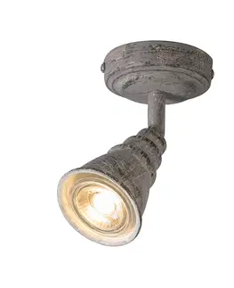 Nastenne lampy Stropné a nástenné bodové svetlo sivé otočné a sklopné - Coney 1