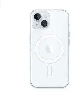 Puzdrá na mobilné telefóny Zadný kryt Apple iPhone 15 s MagSafe, transparentná MT203ZMA