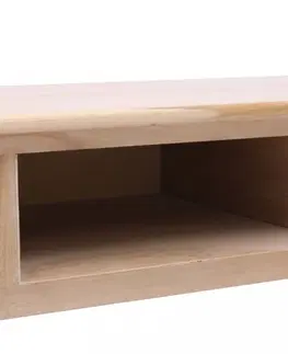 Pracovné stoly Písací stôl s 2 zásuvkami masívne drevo Dekorhome Biela / sivá